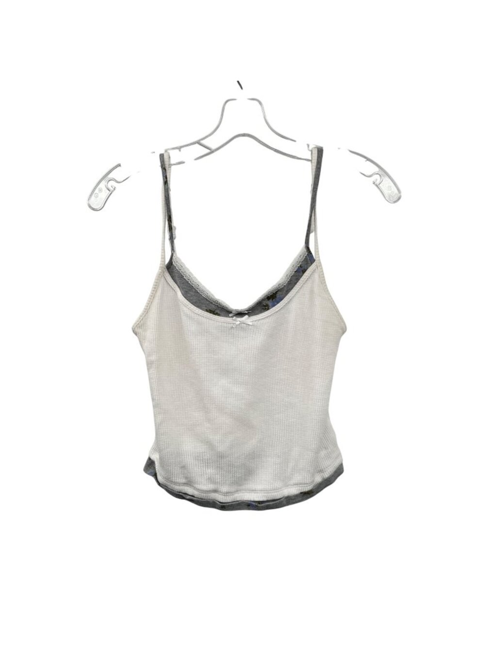 Out From Under Crop Top Sleeveless Mixed Media White/Multi Size XS